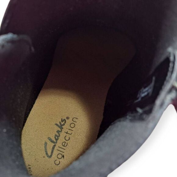 Clarks Women's Emily Holly Ankle Boot Black Leather size 7 - Picture 6 of 8